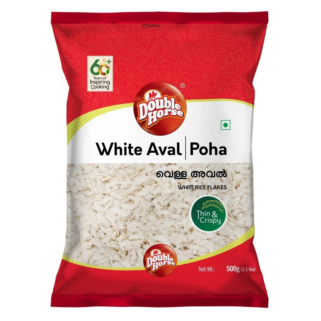 White Aval Poha - Double Horse - 500g