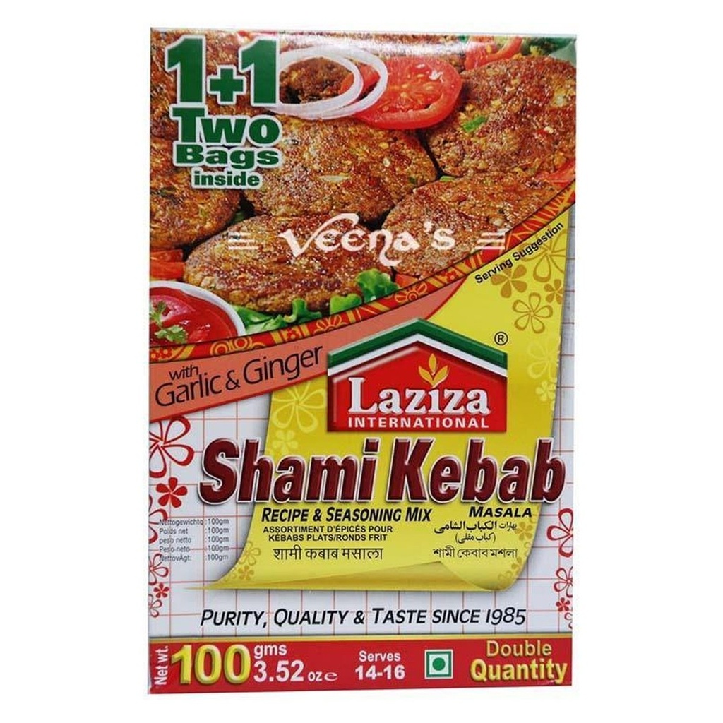 Shami Kebab Masala with Garlic & Ginger - Laziza - 100g