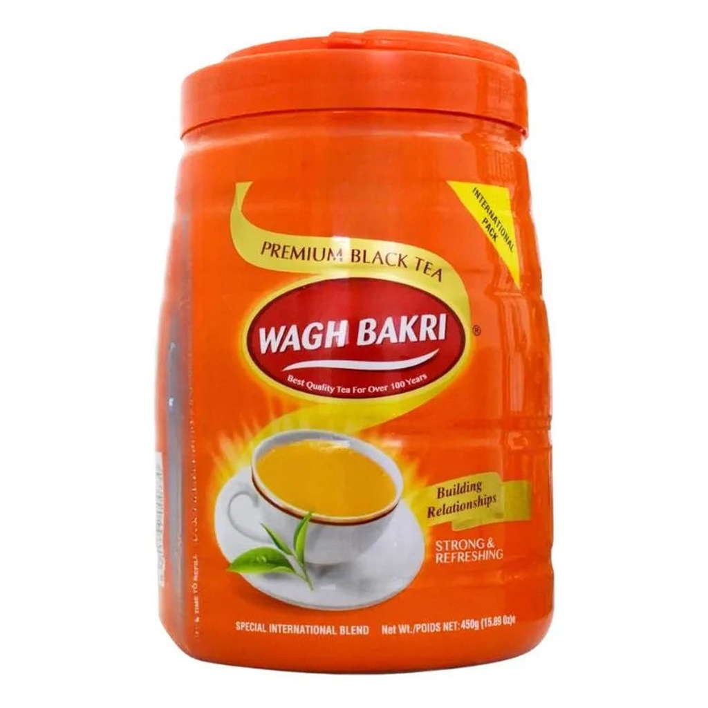 [TEACLU022] Premium Leaf Tea Jar - Wagh Bakri - 450g