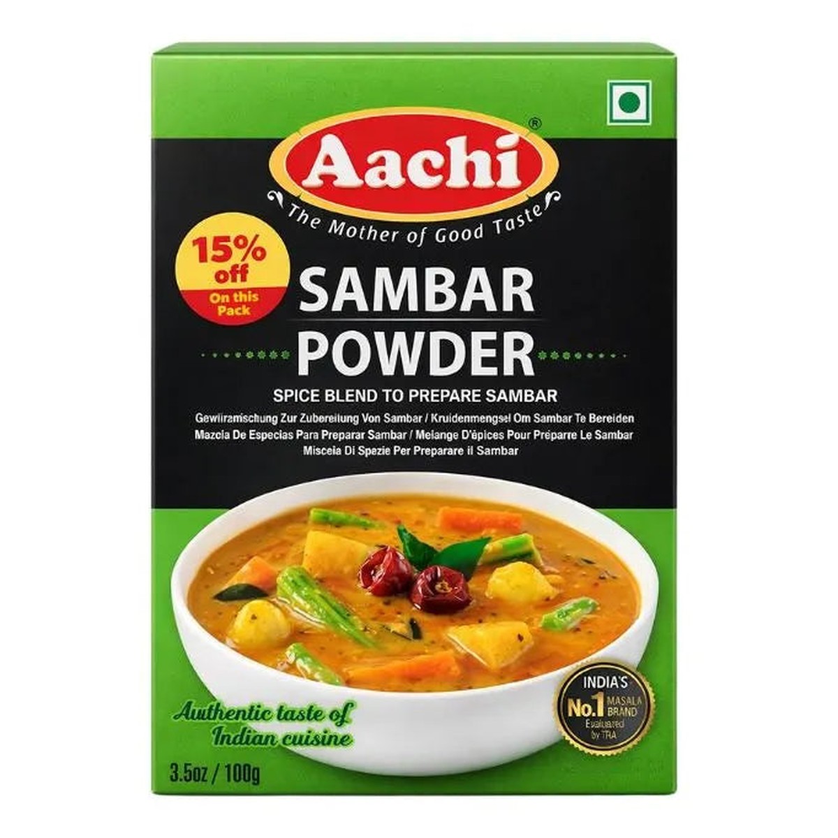 Sambar-Pulver, Aachi, 100 g